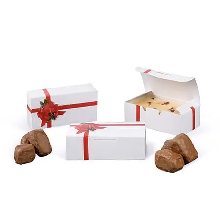 0.5 Lb Holiday Ribbon & Holly Candy Gift Box 1