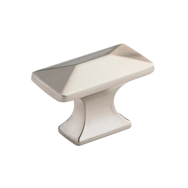 1-1/4" X 11/16" Bungalow Cabinet Knob In Satin Nickel 1