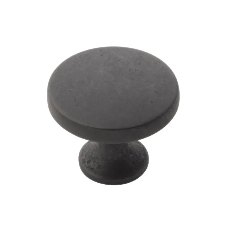1-3/8" Black Iron Forge Knob – Industrial-Style Cabinet Knob 1