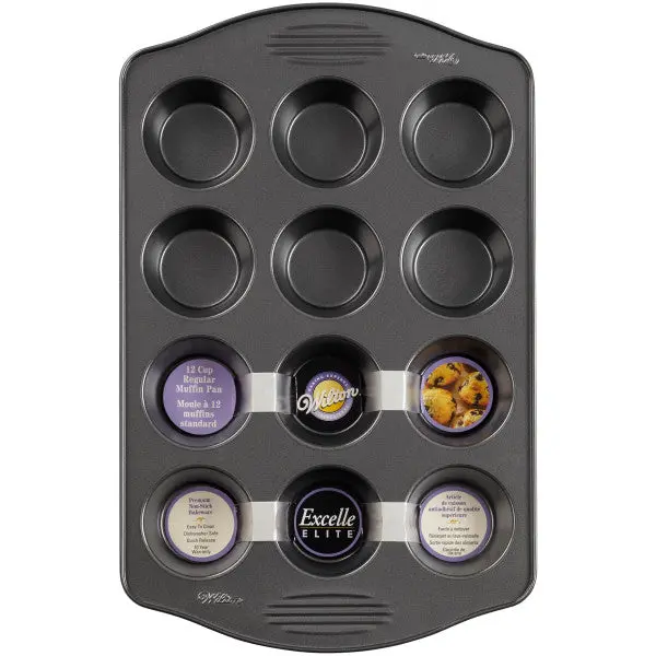 12-Cavity Muffin Tin – Wilton Excelle Elite Standard Size 1