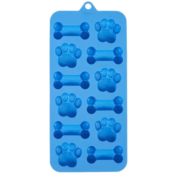 12-Cavity Silicone Dog Paw & Bone Candy Mold – Wilton 1