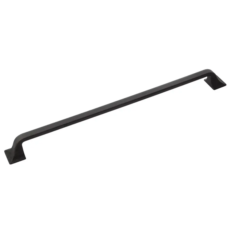 12-Inch Center-To-Center Forge Cabinet Pull In Black Iron 1
