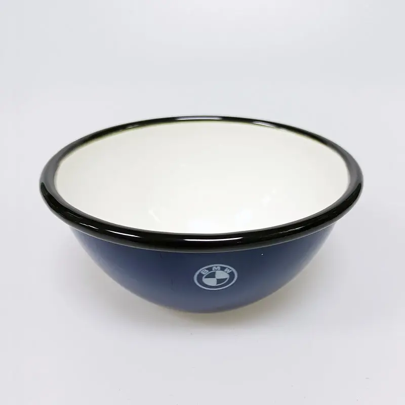 12Cm Navy Blue Vintage Enamel Serving Bowl – Compact & Durable 1