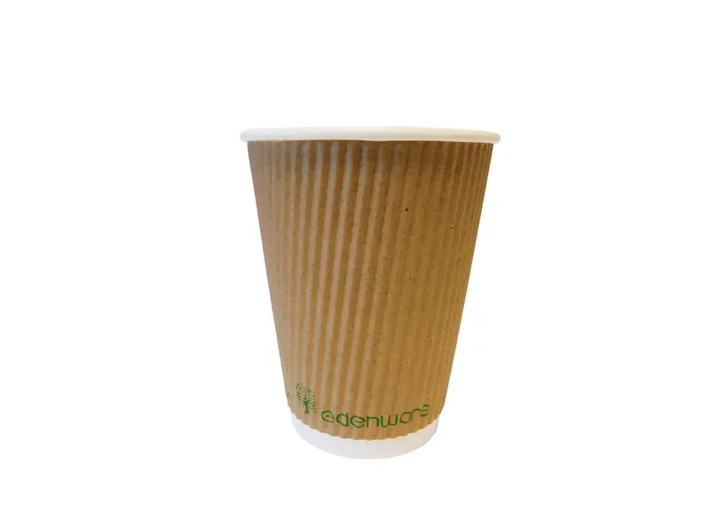 12Oz Compostable Ripple-Wall Disposable Cups – 500-Unit Pack 1