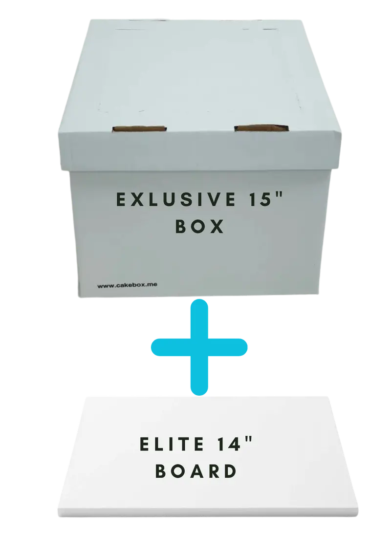 15-Inch Cake Box With 14-Inch Elite Square Board – Premium 17Mm Combo 1