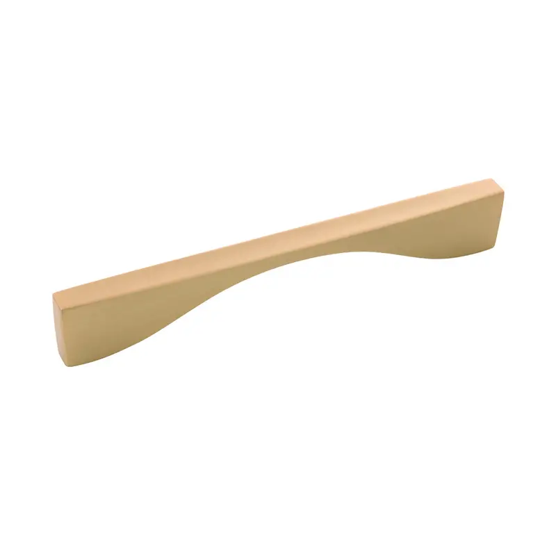160Mm Channel Drawer Pull In Brushed Golden Brass 1