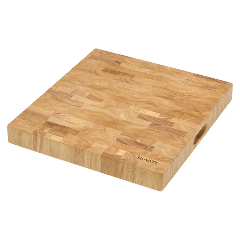 17 X 16 Inch French Oak End-Grain Butcher Block Cutting Board – 2-Inch Thick Solid Wood 1
