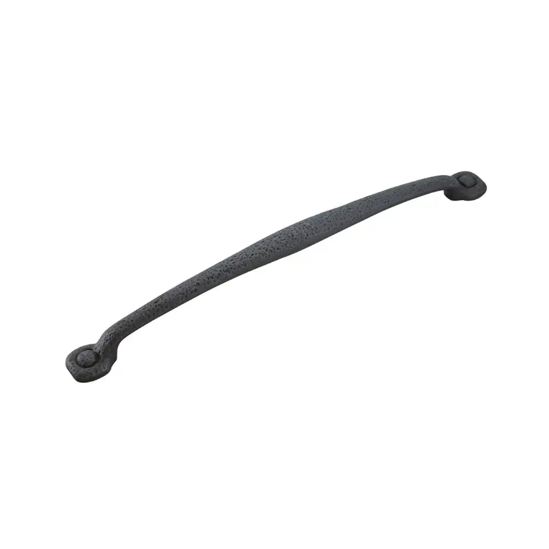 18-Inch Black Iron Appliance Pull – Contemporary Rustic Utility 1