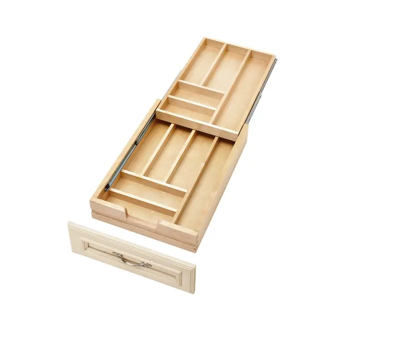 18-Inch Tiered Utensil Drawer For Compact Kitchen Storage 1