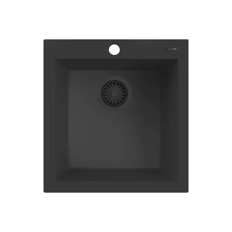 18 X 20 Inch Drop-In Wet Bar Prep Sink – Midnight Black Epigranite Composite 1