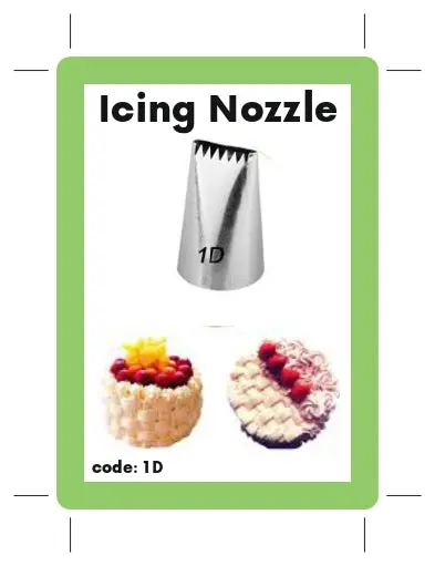 1D Closed-Star Piping Nozzle – Fine Detail Cake Decorating Tip 1