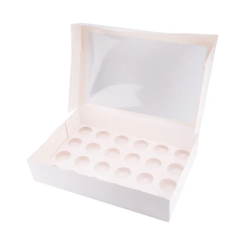 24-Cavity Sturdy Cupcake Box With Clear Window 1