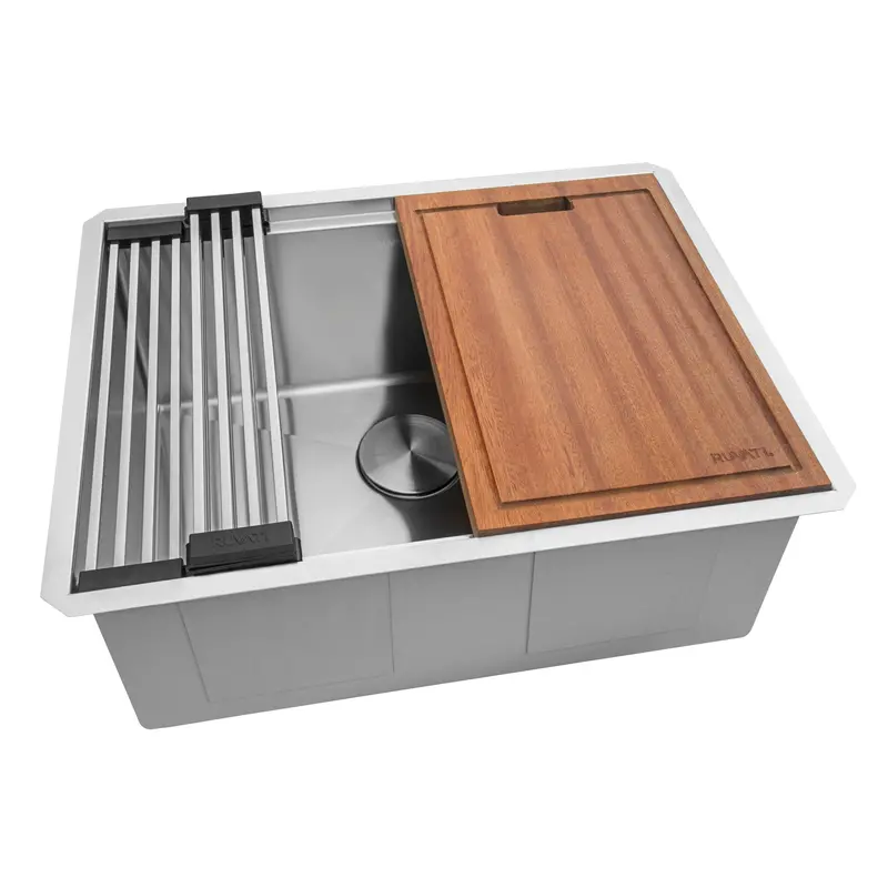 27 X 19 X 12 Inch Deep Undermount Laundry Utility Sink – 16-Gauge Stainless Steel 1