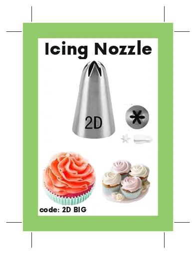 2D Large Round Piping Nozzle – Heavy-Duty Cake Decorating Tip 1
