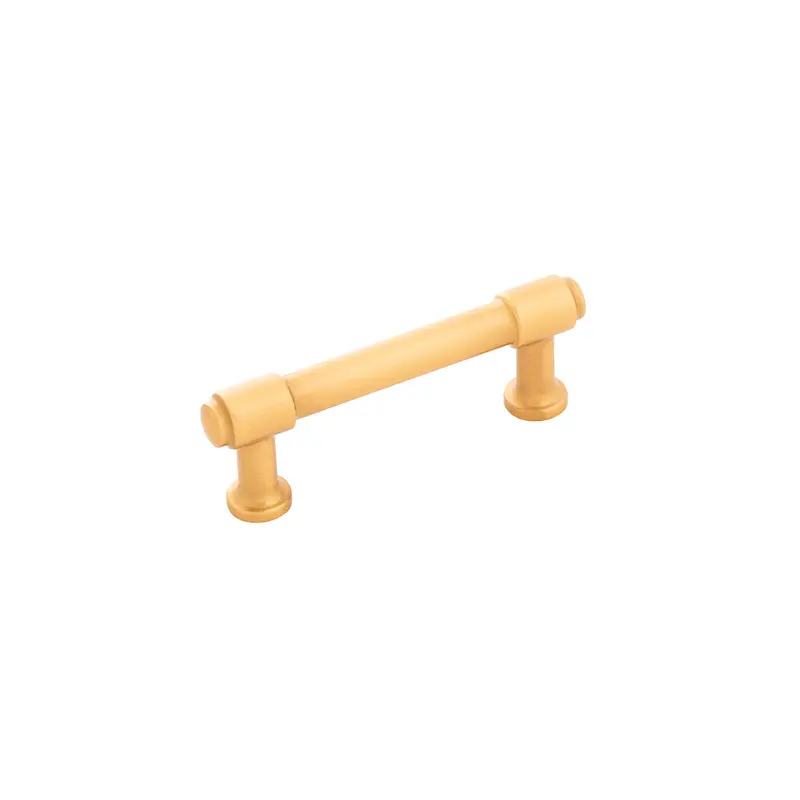 3-Inch Center-To-Center Piper Cabinet Pull In Brushed Golden Brass 1