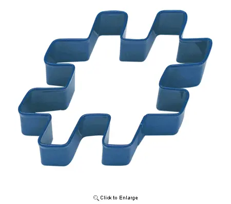3-Inch Hashtag (#) Metal Cookie Cutter – Poly-Resin Coated For Durability 1