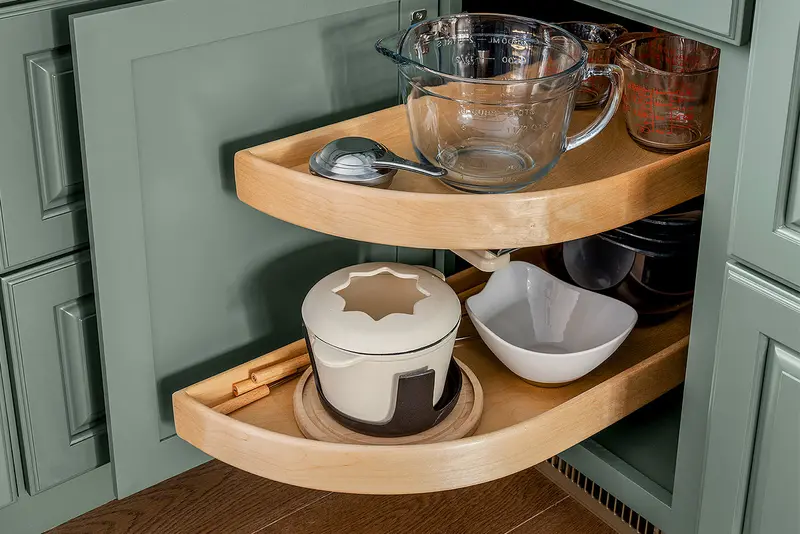 32-Inch Wood Half-Moon Corner Shelf Accessory 1