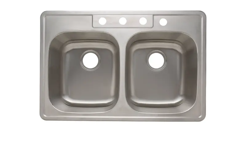 33-Inch Ada-Compliant Double-Basin Topmount Kitchen Sink 1