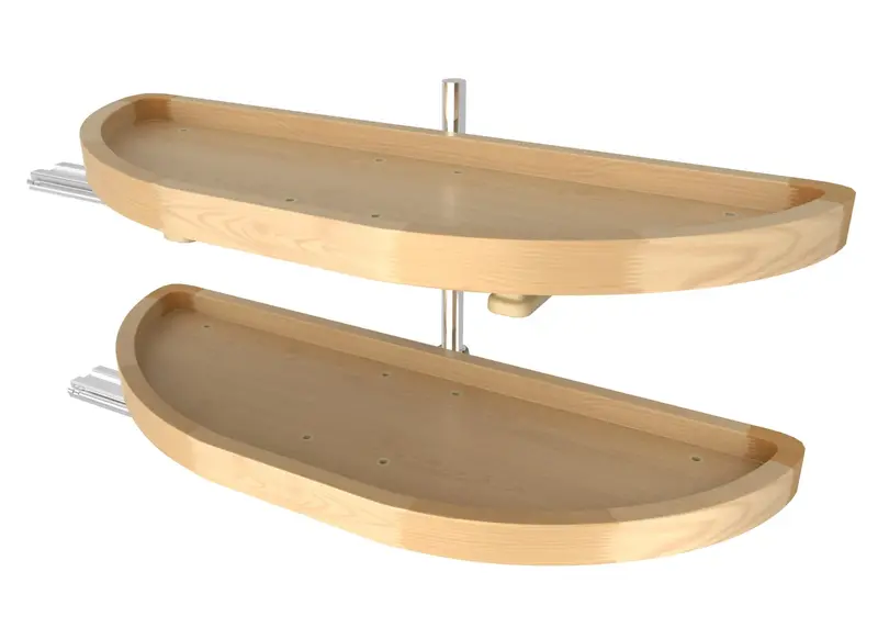 35-Inch Wooden Half-Moon Corner Shelf Accessory 1