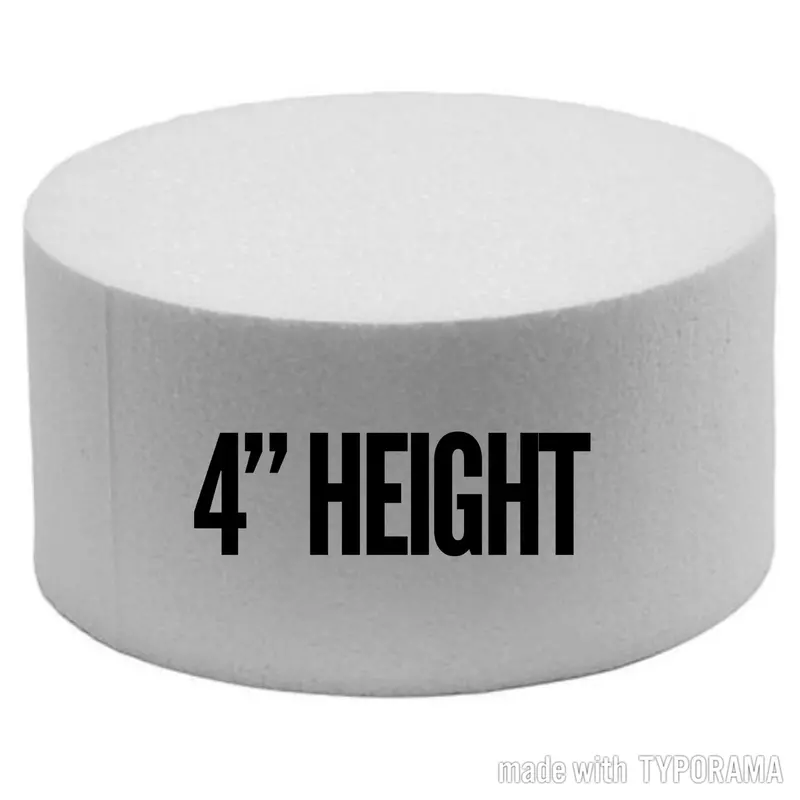 4-Inch Styrofoam Round Cake Dummy 1