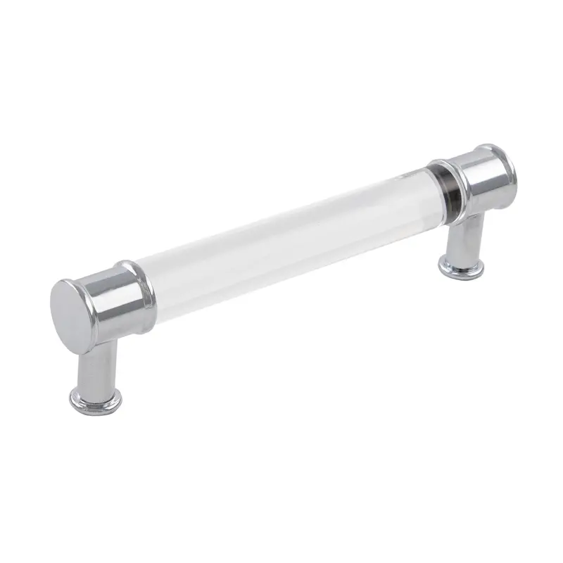 5-1/16-Inch (128Mm) Crysacrylic-Tipped Cabinet Pull – Midway Series, Chrome Finish 1