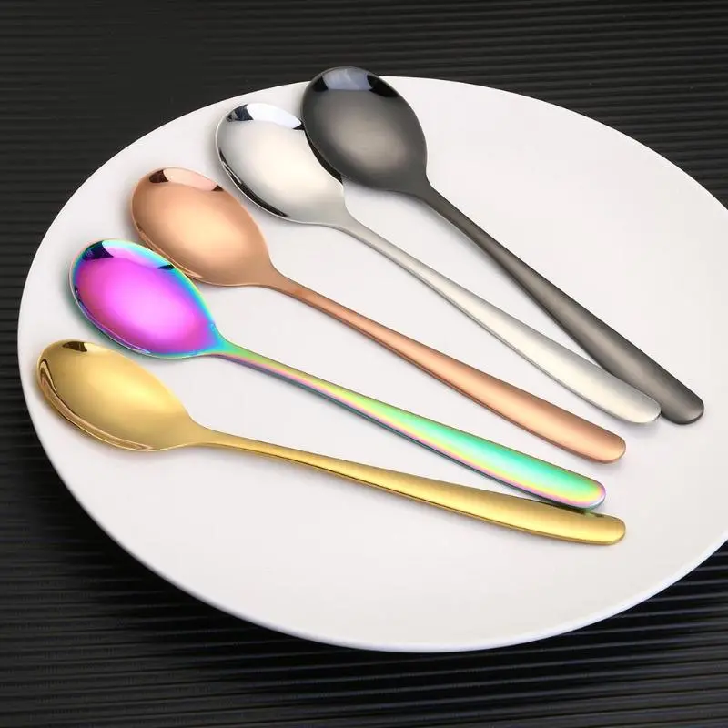 5-Color Stainless Steel Flatware Spoon Set 1