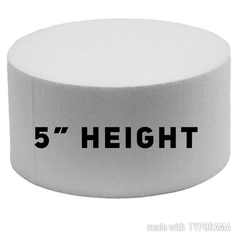 5-Inch Styrofoam Round Cake Dummy 1