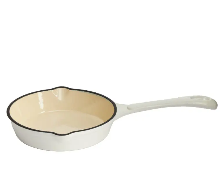6.5-Inch Enameled Cast Iron Skillet – Pure White 1