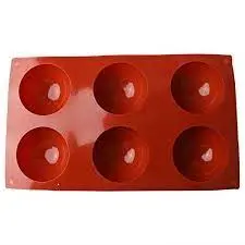 6-Cavity Silicone Semicircle Chocolate Bomb Mold – Gourmet Dessert Tool 1