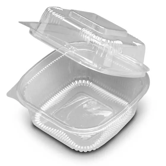6-Inch Hinged Clamshell Plastic Container – Reusable Cake & Cookie Packaging 1