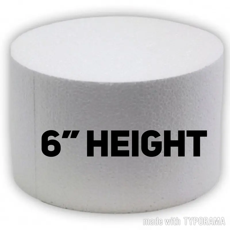 6-Inch Tall Round Foam Cake Dummy 1