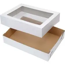 60Cm Rectangular Corrugated Display Box With Transparent Window 1