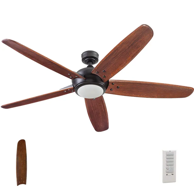 62" Guyanna Espresso Ceiling Fan With Remote – Indoor/Outdoor Rated 1