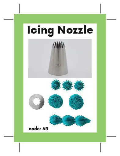 6B Star Piping Tip – Stainless Steel Pastry Nozzle 1
