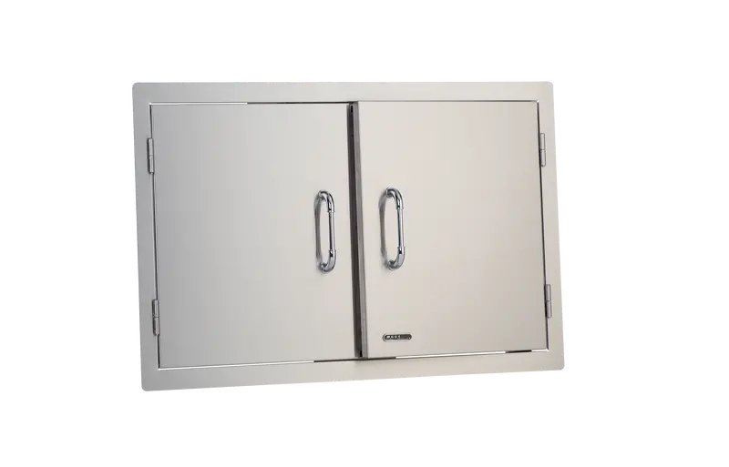 76Cm Double-Door Cabinet With Integrated Towel Rack 1