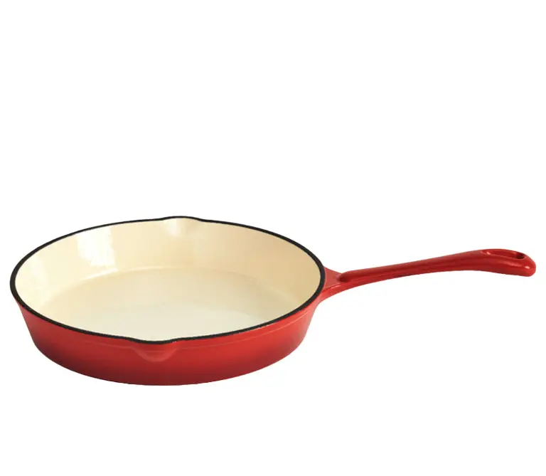 8-Inch Enameled Cast Iron Skillet – Classic Red 1