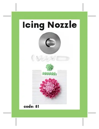 #81 Petal Piping Nozzle For Lifelike Flower Petals 1