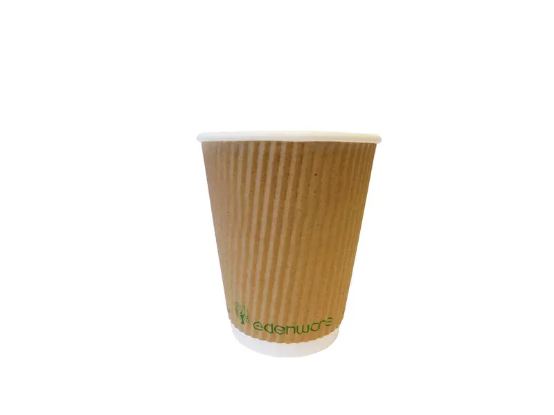 8Oz Compostable Ripple-Wall Eco-Friendly Takeaway Cups (500Pk) 1