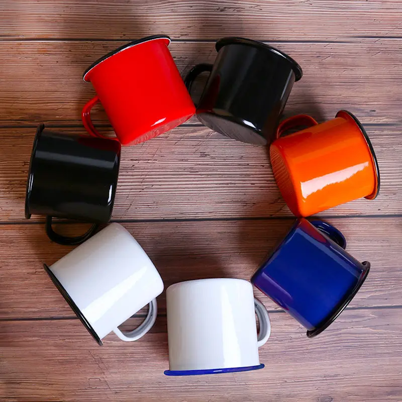 Agate Colorful Enamel Mug – 8Cm, 350Ml, Chip-Resistant Finish 1