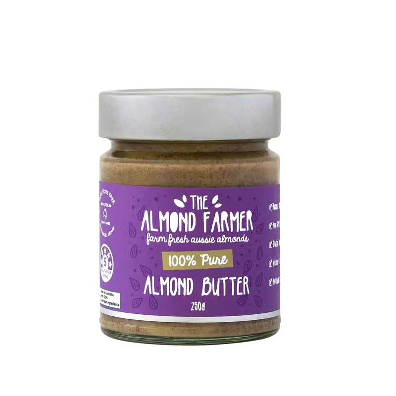 Almond Farmer Pure Smooth Almond Butter – 250G 100% Almond Base 1