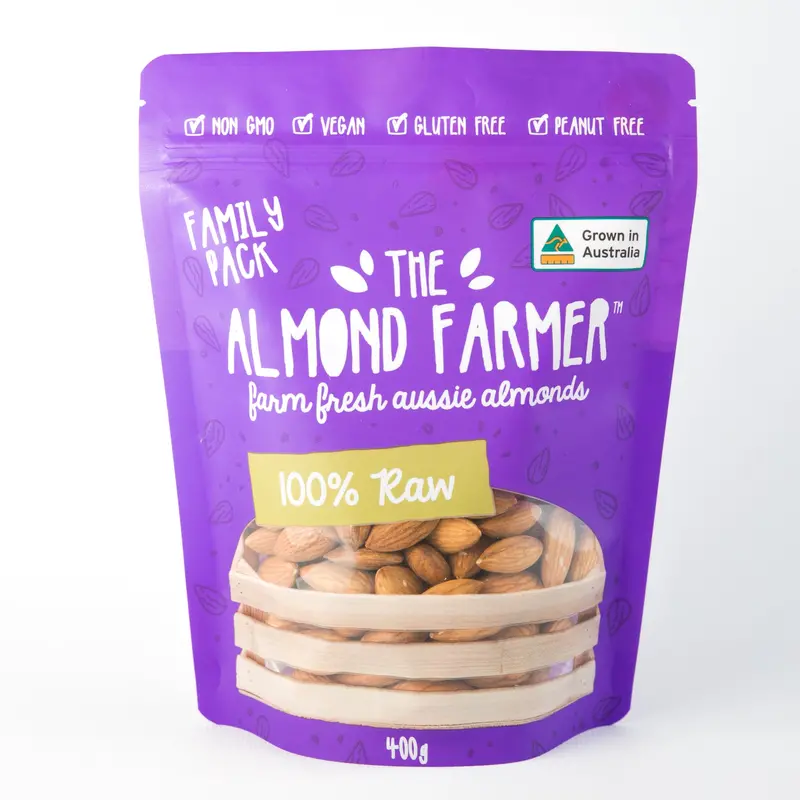 Almond Farmer Raw Whole Almonds – 400G Unroasted & Nutrient-Rich 1