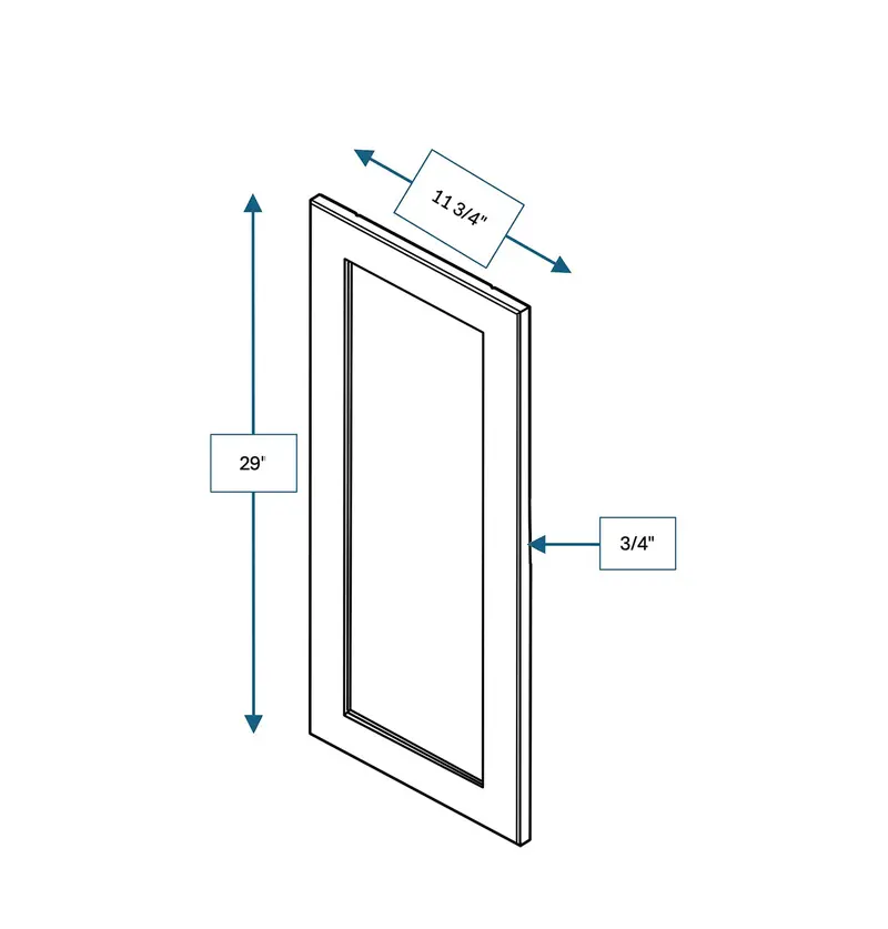 Annapolis Blue Shaker 30-In Tall Wall End Panel 1