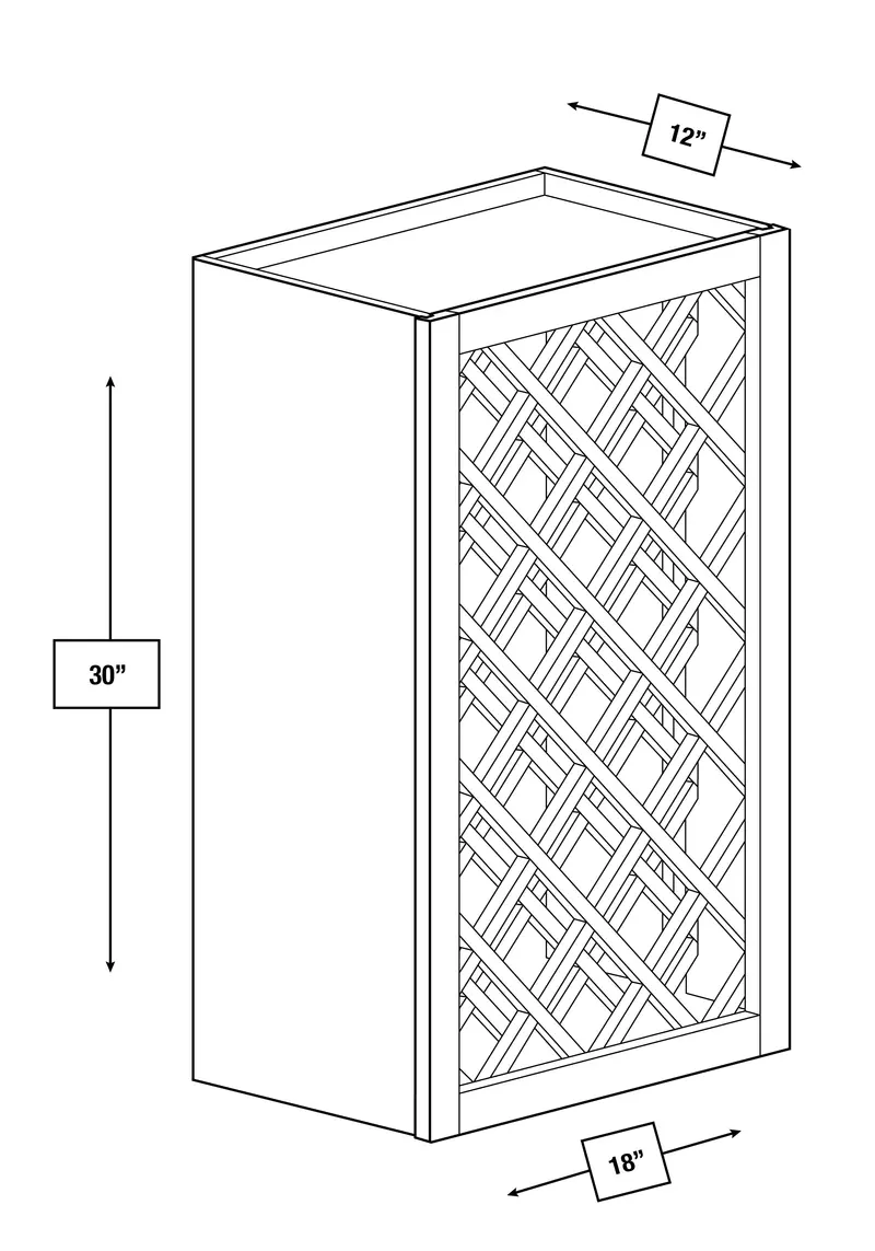 Arctic Mist Slim Shaker 18-Inch By 30-Inch Wine Rack 1