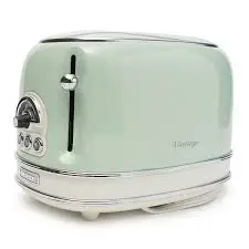 Ariete 155 Retro 2-Slice Toaster – Adjustable Toasting Control, Emerald Green Finish 1