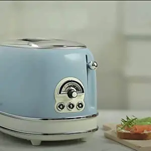 Ariete 155 Vintage 2-Slice Toaster – Six-Browning Settings, Matte Blue Design 1