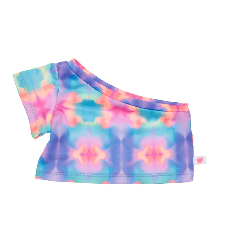 Asymmetrical Tie-Dye Sleeve Shirt 1