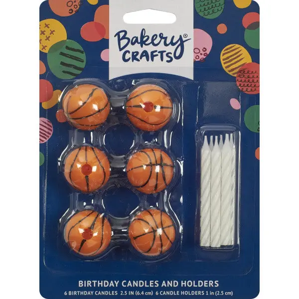 Basketball-Shaped Birthday Candle Holder – Sports Party Accessory 1