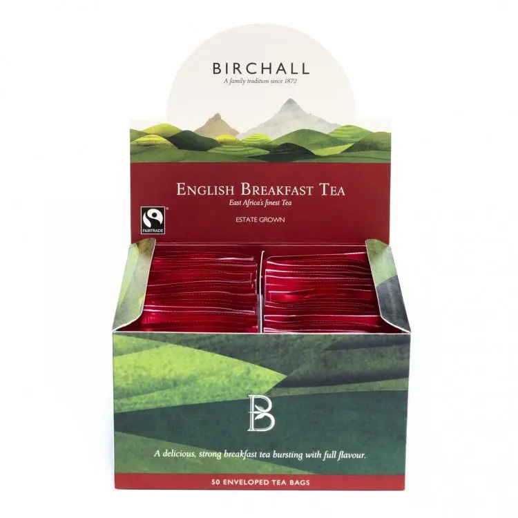Birchall English Breakfast Envelope Tea Bags – 50 Count 1