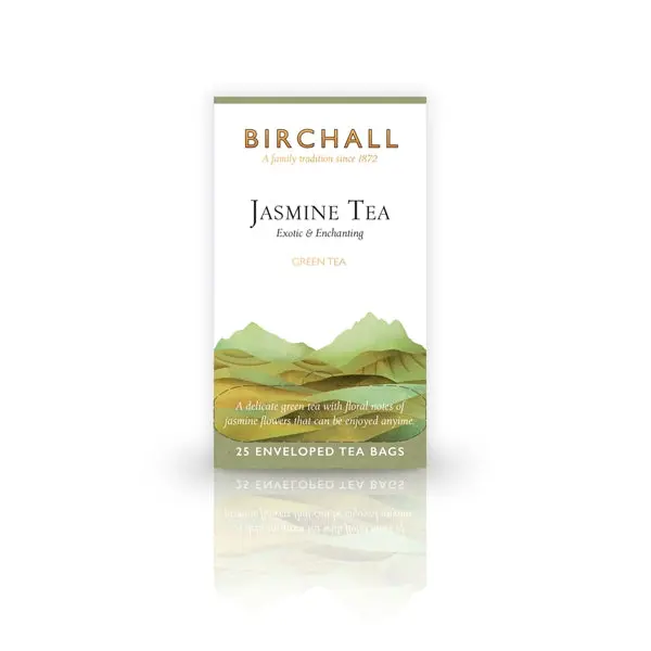 Birchall Jasmine Green Tea – 25 Tagged & Enveloped Bags 1