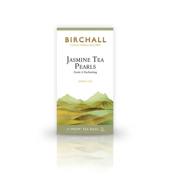 Birchall Jasmine Infused Tea – 15 Prism Tea Bags 1